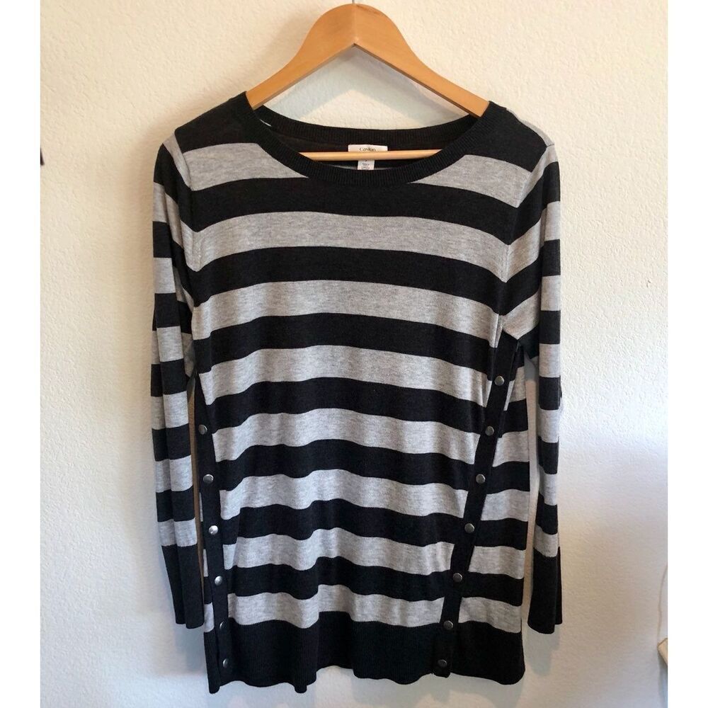 Nordstrom Grey Stripe Sweater